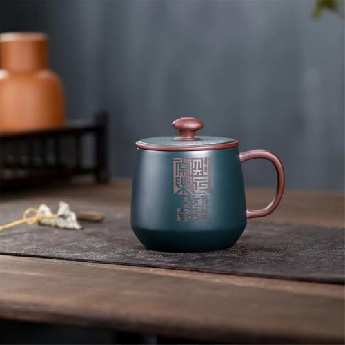 WGQDQDBY Purpurtontasse Wasser Kaffeebecher Teetasse mit Deckel-Blue08-shape1 von WGQDQDBY