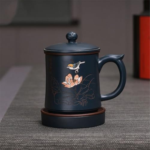 WGQDQDBY Purpurtontasse mit Deckel-Blue08-440ml WGQDQDBY Purpurtontasse mit Deckel-Blue08-440ml von WGQDQDBY