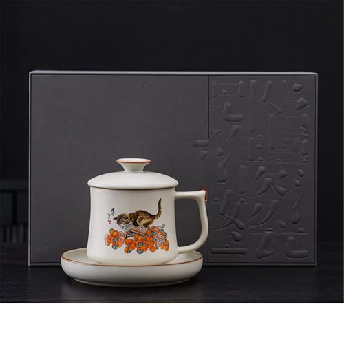 WGQDQDBY Ru-Ofen Keramik-Teetasse Sieb Bürobecher Geschenk-Color3-shape4 von WGQDQDBY