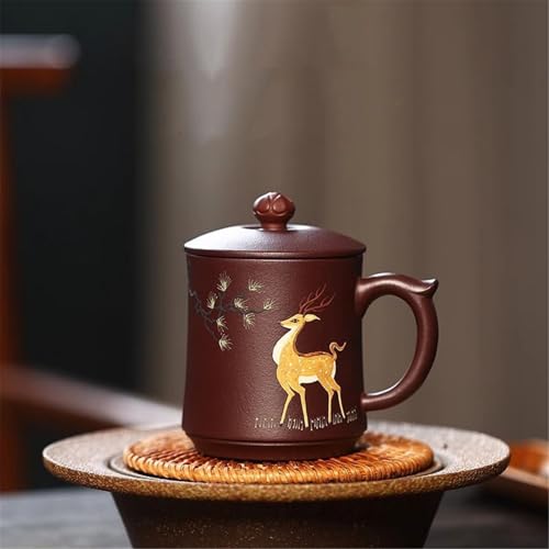 WGQDQDBY Tee-Ei-Tasse Purpurtontasse Handgefertigt mit Deckel-Brown-Shape WGQDQDBY Tee-Ei-Tasse Purpurtontasse Handgefertigt mit Deckel-Brown-Shape von WGQDQDBY