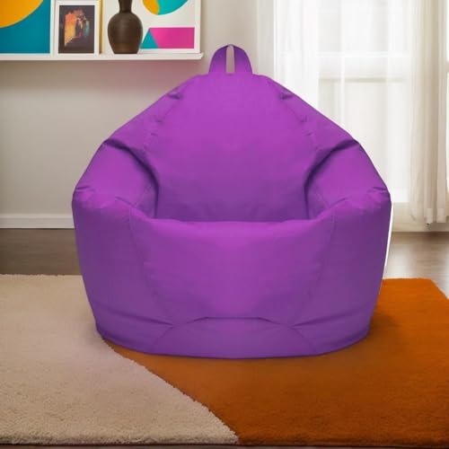 WGQR Bean Bag Hülle Velours Stretch Waschbar Zipper Ohne Füllung Gaming Stuhl Erwachsene Jugendliche Wohnzimmer Büro,D,70 * 80 cm von WGQR