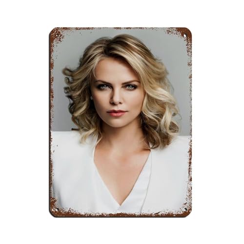 Charlize Theron Poster, Kunst-Blechschild, Vintage, Metall, Pub, Club, Café, Bar, Zuhause, Wandkunst, Dekoration, Poster, Retro, 30 x 40 cm Charlize Theron Poster, Kunst-Blechschild, Vintage, Metall, Pub, Club, Café, Bar, Zuhause, Wandkunst, Dekoration, Poster, Retro, 30 x 40 cm von WGRWA