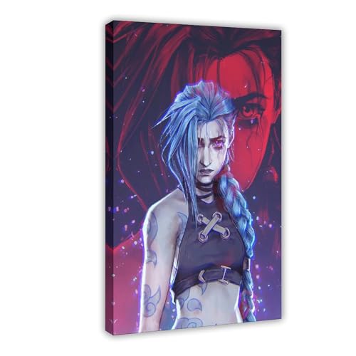 Jinx Poster Arcane Jinx Poster auf Leinwand, Wandkunst, Dekordruck, Bild Gemälde für Wohnzimmer, Schlafzimmer, Dekoration, Rahmen-Stil, 30 x 45 cm Jinx Poster Arcane Jinx Poster auf Leinwand, Wandkunst, Dekordruck, Bild Gemälde für Wohnzimmer, Schlafzimmer, Dekoration, Rahmen-Stil, 30 x 45 cm von WGRWA