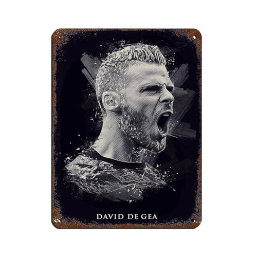 WGRWA David De Gea Poster, Retro-Poster, Metall-Blechschild, schicke Kunst, Retro, Eisenmalerei, Bar, Menschen, Höhle, Café, Familie, Garage, Poster, Wanddekoration, 30 x 40 cm WGRWA David De Gea Poster, Retro-Poster, Metall-Blechschild, schicke Kunst, Retro, Eisenmalerei, Bar, Menschen, Höhle, Café, Familie, Garage, Poster, Wanddekoration, 30 x 40 cm von WGRWA