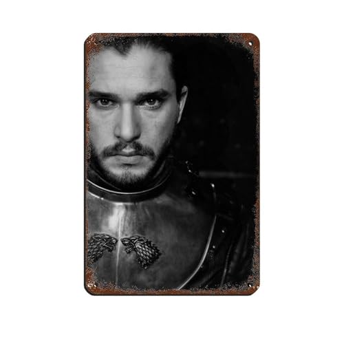 WGRWA Jon Snow Filmkunst, Retro-Poster, Metall-Blechschild, schicke Kunst, Retro, Eisenmalerei, Bar, Leute, Höhle, Café, Familie, Garage, Poster, Wanddekoration, 20 x 30 cm WGRWA Jon Snow Filmkunst, Retro-Poster, Metall-Blechschild, schicke Kunst, Retro, Eisenmalerei, Bar, Leute, Höhle, Café, Familie, Garage, Poster, Wanddekoration, 20 x 30 cm von WGRWA