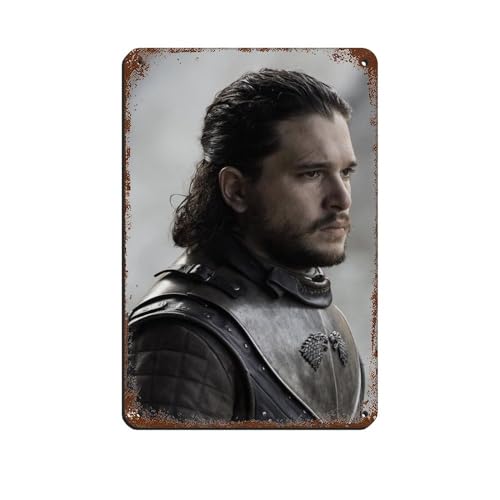 WGRWA Jon Snow Filmkunst, Retro-Poster, Metallblechschild, schicke Kunst, Retro, Eisenmalerei, Bar, Menschen, Höhle, Café, Familie, Garage, Poster, Wanddekoration, 20 x 30 cm WGRWA Jon Snow Filmkunst, Retro-Poster, Metallblechschild, schicke Kunst, Retro, Eisenmalerei, Bar, Menschen, Höhle, Café, Familie, Garage, Poster, Wanddekoration, 20 x 30 cm von WGRWA