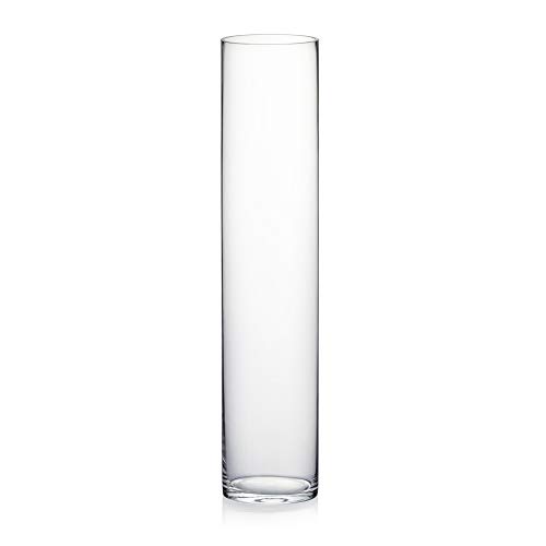 WGV Zylindervase, Durchmesser 12,7 cm, Höhe 61 cm, durchsichtiges Glas, Blumen-Pflanzgefäß, hohes Tafelaufsatz, Arrangement für Hochzeit, Party, Veranstaltung, Zuhause, Büro, Dekoration, 1 Stück WGV Zylindervase, Durchmesser 12,7 cm, Höhe 61 cm, durchsichtiges Glas, Blumen-Pflanzgefäß, hohes Tafelaufsatz, Arrangement für Hochzeit, Party, Veranstaltung, Zuhause, Büro, Dekoration, 1 Stück von WGVI
