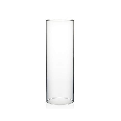 WGVI Hurricane Kerzenhalter, Breite 10,2 cm, Höhe 30,5 cm, Klarglas Zylinder an beiden Enden offen, Kaminrohr, Hurricane, Kerzenschirm, 1 Stück WGVI Hurricane Kerzenhalter, Breite 10,2 cm, Höhe 30,5 cm, Klarglas Zylinder an beiden Enden offen, Kaminrohr, Hurricane, Kerzenschirm, 1 Stück von WGVI