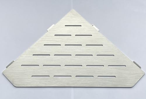 Edelstahl Duschablage Versenktes gefliestes Duschregal Metall Stärke 3mm Eckregal Wandregal Fünfeckiges Regal (A) von WH Edelstahl