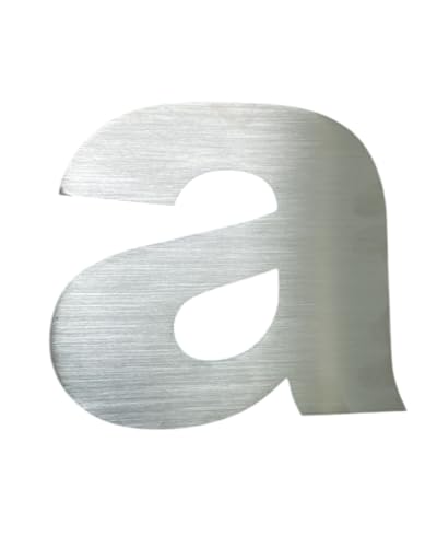 Hausnummer aus Edelstahl, H20 cm, Arial Black, Silber gebürstet, 0-9 a-f (a) von WH Edelstahl