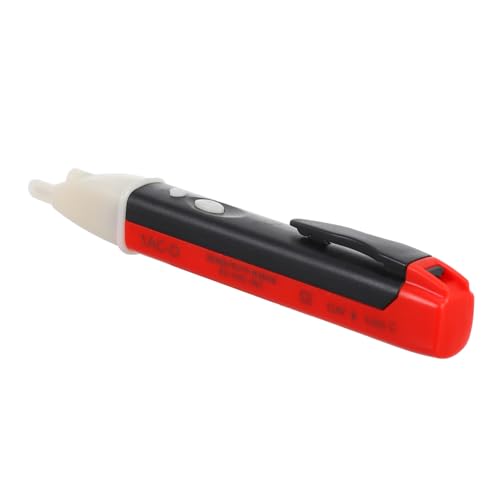 WHAMVOX 1 Stück Non Contact Spannungstest Stift Multifunktionales Elektriker Werkzeug mit LED Taschenlampe Hochpräziser Induktionschip für Nachtanwendungen Roter Farbton Batteriefrei WHAMVOX 1 Stück Non Contact Spannungstest Stift Multifunktionales Elektriker Werkzeug mit LED Taschenlampe Hochpräziser Induktionschip für Nachtanwendungen Roter Farbton Batteriefrei von WHAMVOX