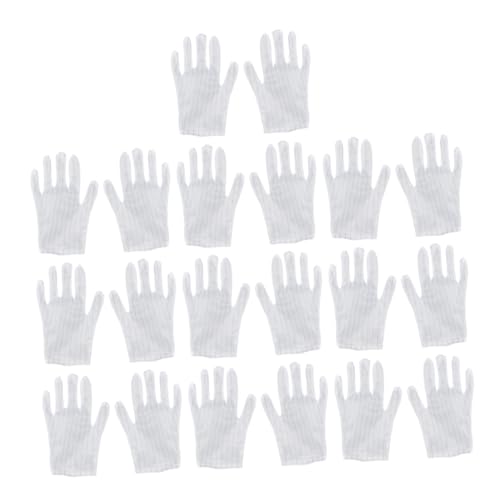WHAMVOX 10 Paar Anti static Handschuhe Gestreift Leichte Schutzhandschuhe aus Polyester Atmungsaktiv für Werkstatt und Mechaniker Unisex von WHAMVOX