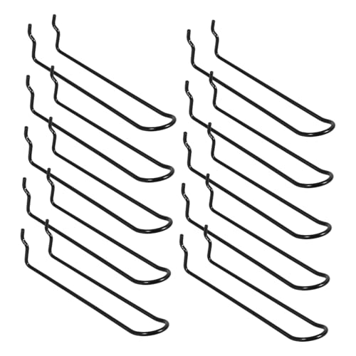 WHAMVOX 10 Stück Teiliges Edelstahl Lochwandhaken Doppelter Draht Verstärkt Lang für Werkstatt und Garage zur Vielseitigen Werkzeugaufhängung ohne Werkzeug Montierbar von WHAMVOX
