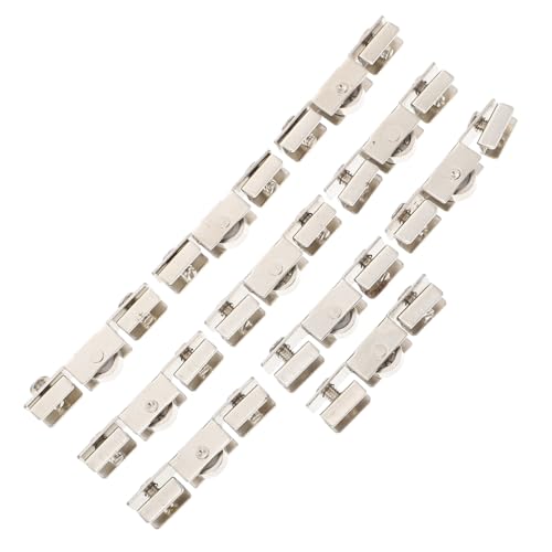 WHAMVOX 10 Stück Teiliges Glas schiebetür laufrollen Verschleißfest Einfache Montage Geeignet für Vitrinen Kleine Möbel Aufbewahrungsboxen und Schranktüren von WHAMVOX