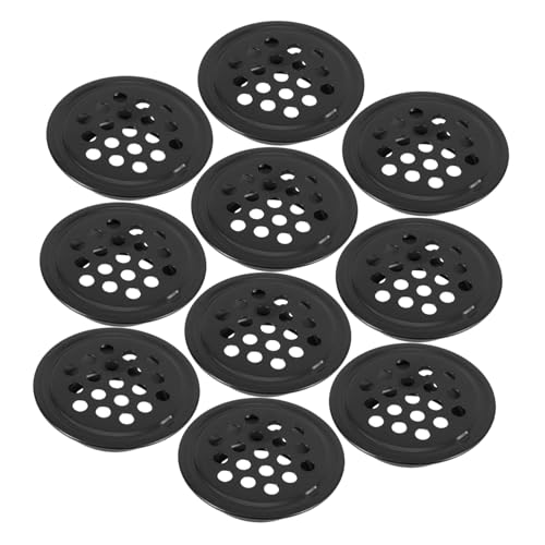 WHAMVOX 10 Stück Teiliges Lüftungsgitter Rund aus Edelstahl Dekoratives Mesh design Korrosionsbeständig Belüftungsabdeckung für Küchenschränke Badezimmer Kleiderschränke Schwarz WHAMVOX 10 Stück Teiliges Lüftungsgitter Rund aus Edelstahl Dekoratives Mesh design Korrosionsbeständig Belüftungsabdeckung für Küchenschränke Badezimmer Kleiderschränke Schwarz von WHAMVOX