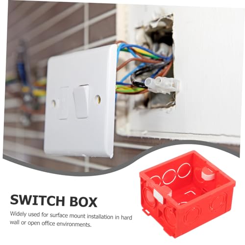 WHAMVOX 10 Stück Teiliges Modell Unterputzdose Wandmontage PVC Kunststoff Feuerfest Rote Anschlussdose für Steckdosen und Schalter Installation in Hohlwänden von WHAMVOX