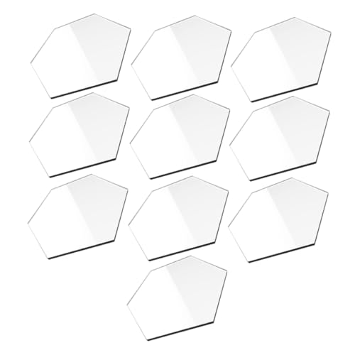 WHAMVOX 10 Stück Transparente Acryl Sitzkarten Blanko Platzkarten für Hochzeit Party Tischdekoration Vielseitig Verwendbar Leicht Beschriftbar Praktische Namensschilder von WHAMVOX