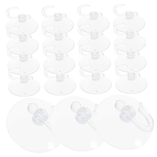WHAMVOX 100 Stück Transparente Saugnapf Haken Vielseitig Einsetzbare Saugnäpfe für Fenster Bad Küche zur Platzsparenden Wandorganisation und Aufhängung von Handtüchern Taschen Schlüsseln von WHAMVOX
