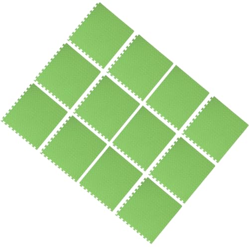 WHAMVOX 12 Stück Eva Fitnessmatte Teilig rutschfeste Splicing Mat mit Blattmuster für und Heimtraining und Druckentlastend Grün WHAMVOX 12 Stück Eva Fitnessmatte Teilig rutschfeste Splicing Mat mit Blattmuster für und Heimtraining und Druckentlastend Grün von WHAMVOX
