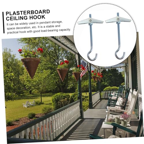 WHAMVOX 12 Stück Teiliges Carbonstahl Deckenhaken Schwerlast Tragkraft für Hängende Pflanzen Windspiele und Leichte Dekorationen Platzsparend und Stabil für Zuhause und Büro von WHAMVOX