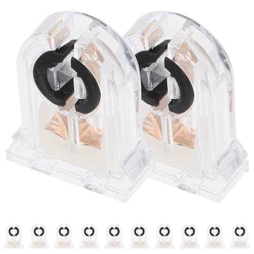 WHAMVOX 12 Stück Teiliges LED Lampenfassung Transparent Geteilte Lampenhalterung aus Kunststoff Kompatibel mit Alten Fluoreszierenden Röhren Langlebig Installieren Vielseitig Einsetzbar WHAMVOX 12 Stück Teiliges LED Lampenfassung Transparent Geteilte Lampenhalterung aus Kunststoff Kompatibel mit Alten Fluoreszierenden Röhren Langlebig Installieren Vielseitig Einsetzbar von WHAMVOX