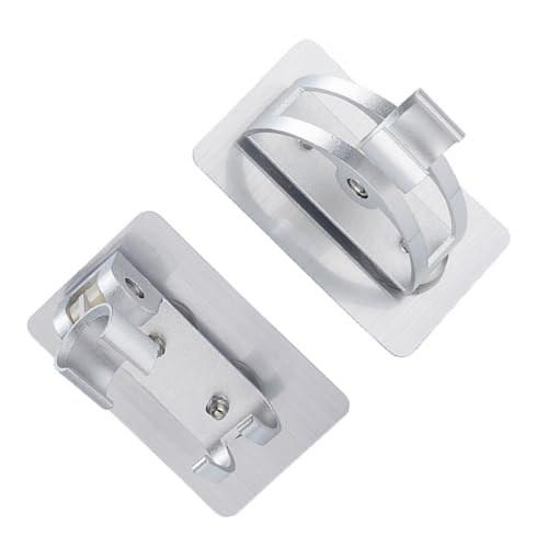 WHAMVOX 2 STÜCK Verstellbare Duschkopfhalterung aus Leichtem Space Aluminium Teiliges ohne Bohren Drehbar Stabile Brausehalterung für Dusche Geeignet für Zuhause und Hotelgebrauch von WHAMVOX