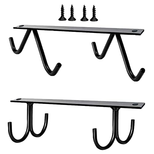 WHAMVOX 2 Satz Teiliges Becherhalter aus Robustem Metall mit Haken unter Schrank Montierbar Multifunktional für Tassen Küchenutensilien Platzsparend Belüftet Langlebig Schwarz WHAMVOX 2 Satz Teiliges Becherhalter aus Robustem Metall mit Haken unter Schrank Montierbar Multifunktional für Tassen Küchenutensilien Platzsparend Belüftet Langlebig Schwarz von WHAMVOX