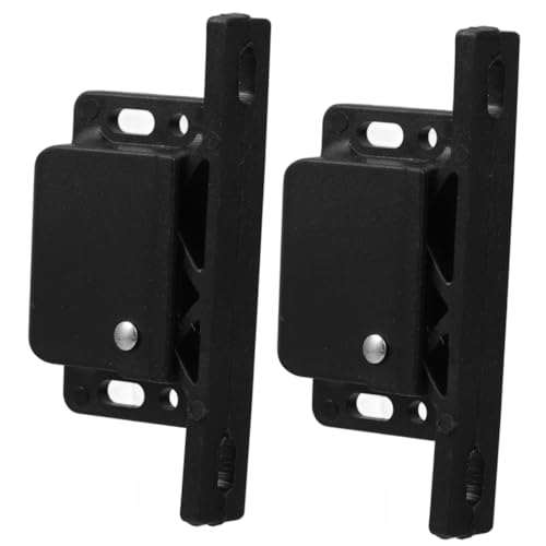 WHAMVOX 2 Satz Wohnmobil Tür Schubladenriegel aus Robustem Abs mit Federverschluss Vielseitiger Camper Möbelverschluss für Schränke Türen Inklusive Schrauben Doppelseitigem Klebeband von WHAMVOX