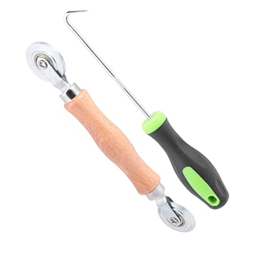 WHAMVOX 2 Stück Doppelkopf Fensterrollwerkzeug mit Holzgriff und Stahlrädern Langlebiges Haushaltszubehör für Schnelle und Einfache Fliegengittermontage und Reparatur Geeignet für WHAMVOX 2 Stück Doppelkopf Fensterrollwerkzeug mit Holzgriff und Stahlrädern Langlebiges Haushaltszubehör für Schnelle und Einfache Fliegengittermontage und Reparatur Geeignet für von WHAMVOX