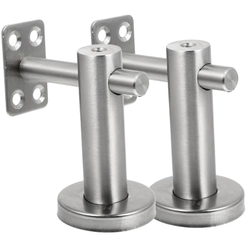 WHAMVOX 2 Stück Edelstahl Handlaufhalterung Verstellbar Treppengeländer Halterung Wandmontage für Innen Außen Treppen Handläufe und Geländer Robust Modern von WHAMVOX