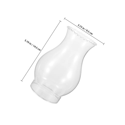 WHAMVOX 2 Stück Glas Öllampenschirm Retro Öl Lampenabdeckung Windschutz Ø Hochwertiger Petroleumlampe Ersatzschirm Vintage Lampenschirm für Kleine Öllampen von WHAMVOX