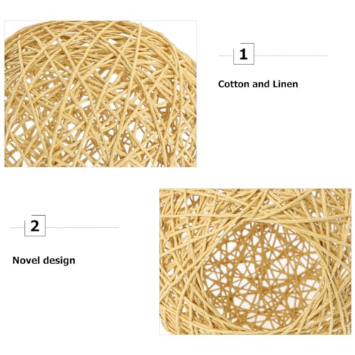 WHAMVOX 2 Stück Handgewebter Rattan Lampenschirm Gelb Deckenlampenabdeckung für Innen DIY Lampenschirm Ornament Natürliche Einfache Installation Dekorative Diffuse Beleuchtung Wohnliches WHAMVOX 2 Stück Handgewebter Rattan Lampenschirm Gelb Deckenlampenabdeckung für Innen DIY Lampenschirm Ornament Natürliche Einfache Installation Dekorative Diffuse Beleuchtung Wohnliches von WHAMVOX