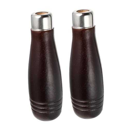 WHAMVOX 2 Stück Holzgriff für Feilen mit Metallmanschette Langlebiger und Ergonomischer Ersatzgriff aus Robustem Holz für Werkzeuge Glatte Oberfläche für Komfortablen Halt bei von WHAMVOX