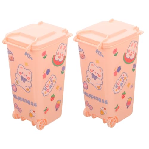 WHAMVOX 2 Stück Mini Desktop Mülleimer Kunststoff Stifthalter Multifunktionaler Kleiner Abfalleimer für Schreibtisch Büro Schlafzimmer Bad zur Ordentlichen Aufbewahrung und von WHAMVOX