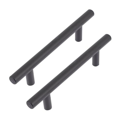 WHAMVOX 2 Stück Moderne Schrankgriffe aus Langlebigem Aluminiumlegierung Runde Stangengriffe mit Lochabstand Kratzfest und Rostfrei Geeignet für Küchenschränke und Möbel Inklusive von WHAMVOX