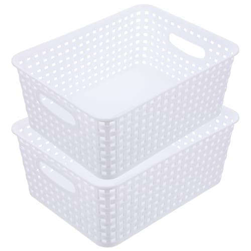 WHAMVOX 2 Stück Organizer Körbe Aufbewahrungsboxen für Küche Haushalt Praktische Stapelbare Behälter für Schreibtisch Bad Schlafzimmer Platzsparende Lösung für Ordnung und WHAMVOX 2 Stück Organizer Körbe Aufbewahrungsboxen für Küche Haushalt Praktische Stapelbare Behälter für Schreibtisch Bad Schlafzimmer Platzsparende Lösung für Ordnung und von WHAMVOX