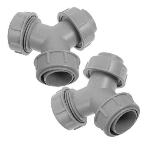 WHAMVOX 2 Stück PVC Y Förmiger Küchenabfluss Rohrverbinder Wege Anschlussstück für Spüle und Geschirrspüler Wasserdichter Abflussrohradapter Langlebige Wasserleitung Zubehör von WHAMVOX