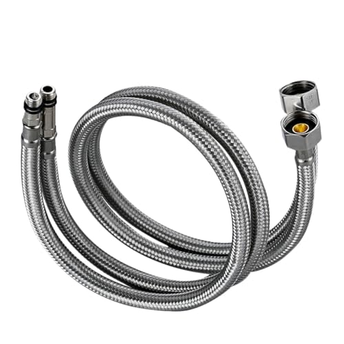 WHAMVOX 2 Stück Teiliges Flexibles Edelstahl Wasserzulaufschlauch Korrosionsbeständig Kratzfest Robust für Badarmaturen Duschschläuche und Küchenwasserhähne Druck Verschleißfest WHAMVOX 2 Stück Teiliges Flexibles Edelstahl Wasserzulaufschlauch Korrosionsbeständig Kratzfest Robust für Badarmaturen Duschschläuche und Küchenwasserhähne Druck Verschleißfest von WHAMVOX