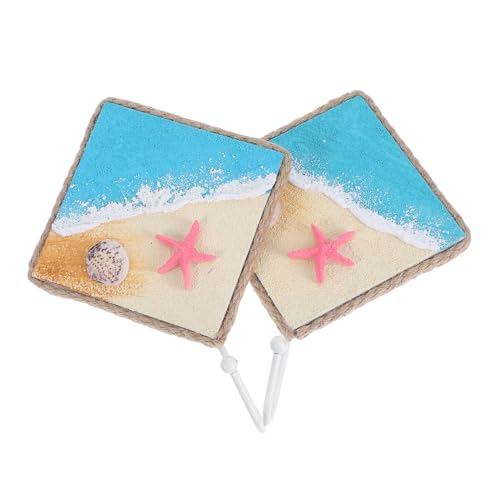 WHAMVOX 2 Stück Teiliges Mediterranes Handbemalt Nautischer Schlüssel Handtuchhalter Quadratisch Robust und Farbecht Küstenstil Wanddekoration für Flur und Bad WHAMVOX 2 Stück Teiliges Mediterranes Handbemalt Nautischer Schlüssel Handtuchhalter Quadratisch Robust und Farbecht Küstenstil Wanddekoration für Flur und Bad von WHAMVOX