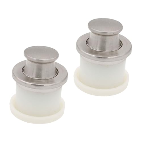 WHAMVOX 2 Stück Teiliges Versteckte Feder möbelgriffe Rund Eingelassene Schrank Schubladenknöpfe Glatte Oberfläche Langlebig Geeignet für Küchenschränke Kleiderschränke Kommoden und Türen von WHAMVOX