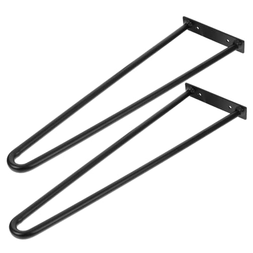 WHAMVOX 2 Stück U förmige Metallmöbelfüße Höhe Schwarze Möbelbeine für Sofa Tisch Schrank Stuhl mit Hoher Tragfähigkeit und Modernem Design von WHAMVOX