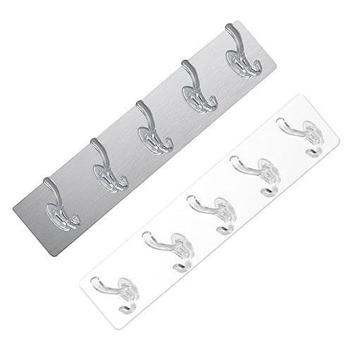 WHAMVOX 2 Stück Wandhaken Selbstklebende Kleiderhaken für Küche und Bad Bohrfrei mit Elegantem Design für Handtücher und Kleidung von WHAMVOX