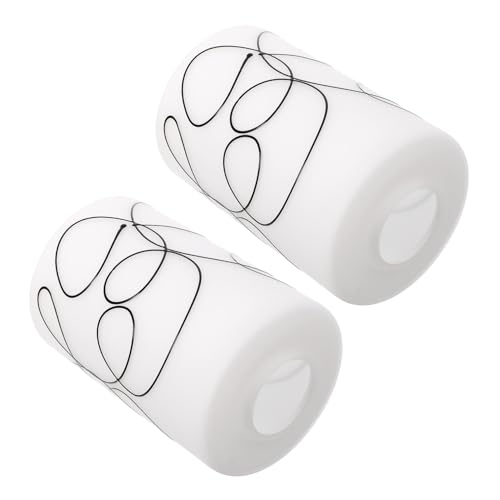 WHAMVOX 2 Stück Zylindrischer Glas Lampenschirm Pendelleuchte Wandlampe Ersatz Lampenabdeckung Modernes Design für Wohnzimmer Schlafzimmer Flur und Kronleuchter von WHAMVOX