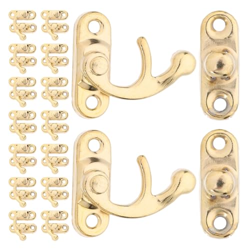 WHAMVOX 20 Stück Antike Holzbox Schloss Vintage Latch mit Elegantem Design für Koffer und DIY Projekte Langlebige Metallkonstruktion Goldfarbene Verzierung von WHAMVOX