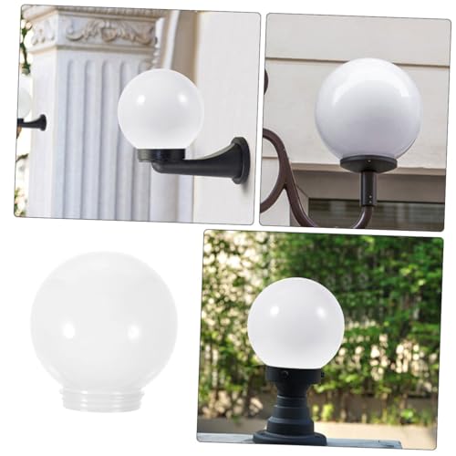 WHAMVOX 3 Stück Acryl Kugel Lampenschirm Ømm Opal Ersatz für Außen Wand Post Leuchten Gartenbeleuchtung von WHAMVOX