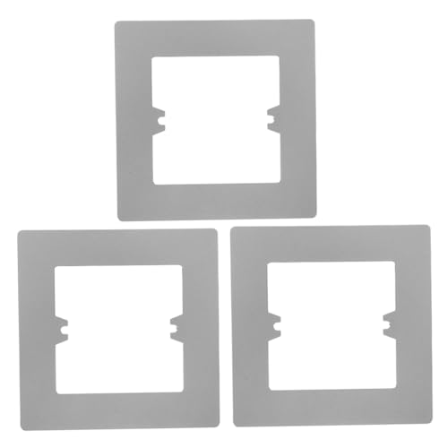 WHAMVOX 3 Stück Steckdosenabdeckungen aus PC material Dekorative Wandplatten für Steckdosen und Lichtschalter Einfache DIY montage Graue Unterputzabdeckungen zur Lückenabdeckung und von WHAMVOX