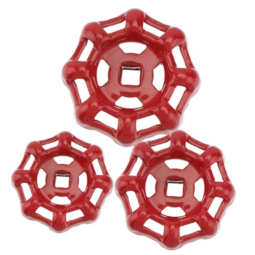 WHAMVOX 3 Stück Teiliges Absperrventil Griff mit Quadratischem Mittelloch für Außenwasserhahn Einfach zu Bedienen und Langlebig Glatte Oberfläche Praktisches Design von WHAMVOX