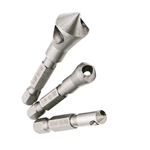 WHAMVOX 3 Stück Teiliges Set Senkbohrer Entgrater Werkzeug Sechskantschaft Präzise Lochbearbeitung für Robustes Entgratwerkzeug mit Effektiver Späneabfuhr WHAMVOX 3 Stück Teiliges Set Senkbohrer Entgrater Werkzeug Sechskantschaft Präzise Lochbearbeitung für Robustes Entgratwerkzeug mit Effektiver Späneabfuhr von WHAMVOX