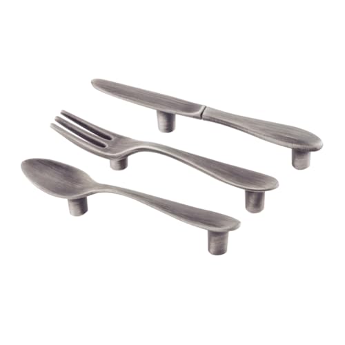 WHAMVOX 3 Stücke Cutter Legierung Silber Griff Form Schrank Möbel Geschirr Tür Gabel Kreative WHAMVOX 3 Stücke Cutter Legierung Silber Griff Form Schrank Möbel Geschirr Tür Gabel Kreative von WHAMVOX