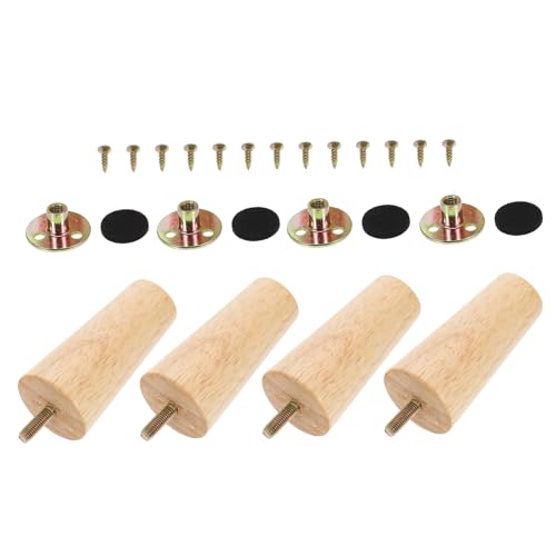 WHAMVOX 4 Sätze Möbelbeine Nordic Style Verstellbare Tischbeine Lösung für Sofa Tisch Schrank Tv Cabinet Lackiert Langlebig und Pflegeleicht von WHAMVOX